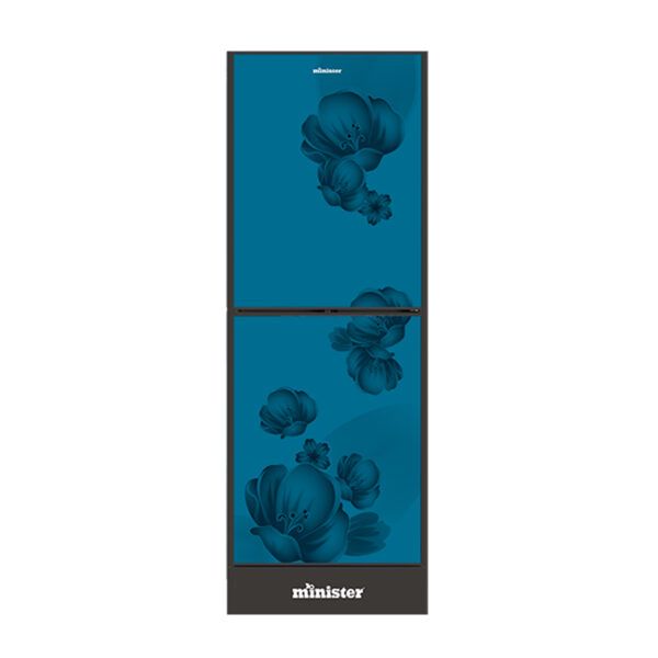 MINISTER Refrigerator M-242 BLUE FLOWER (BLACK MATCH) 242 Ltr